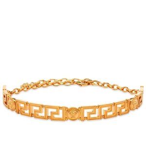 Versace Medusa Greca Gold Choker Necklace – New in Box